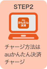 チャージ方法はauかんたん決済チャージ